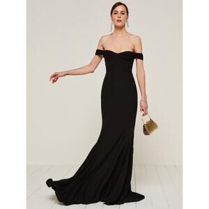 REFORMATION Gardner Off The Shoulder Maxi Dress Sweetheart Long Formal Gown